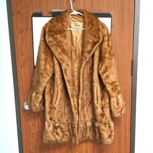 Vegan/ faux fur coat by Ms. Divine XL